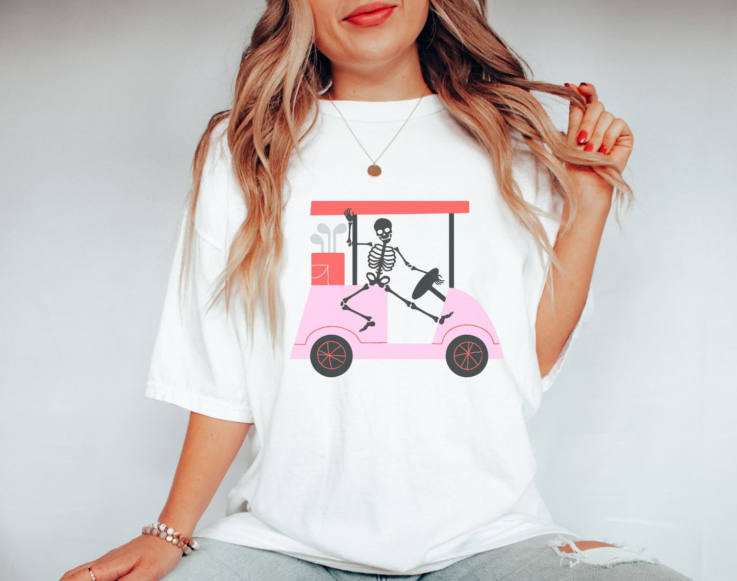 Skeleton Golf Shirt, Gift for Your Golf Caddy