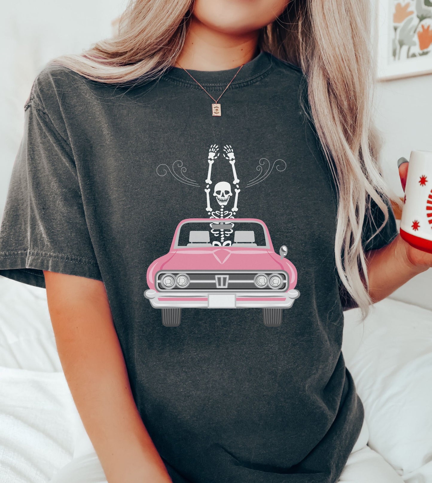 The Skeleton Spooky Wind Through the Hair Summer Shirt, Gift This Fun Shirt to Your Bestfriend