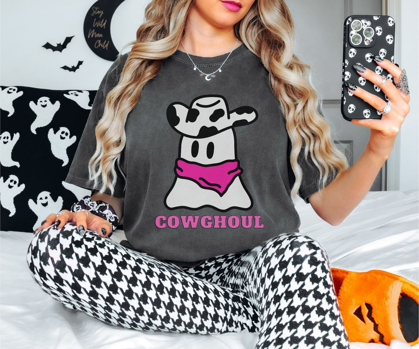 Comfort Colors Shirt, Halloween Cowgirl Shirt, Western Halloween Shirt, Cowgirl Ghost Shirt, Cowghoul Shirt, Cute Ghost Shirt, Spooky Ghost