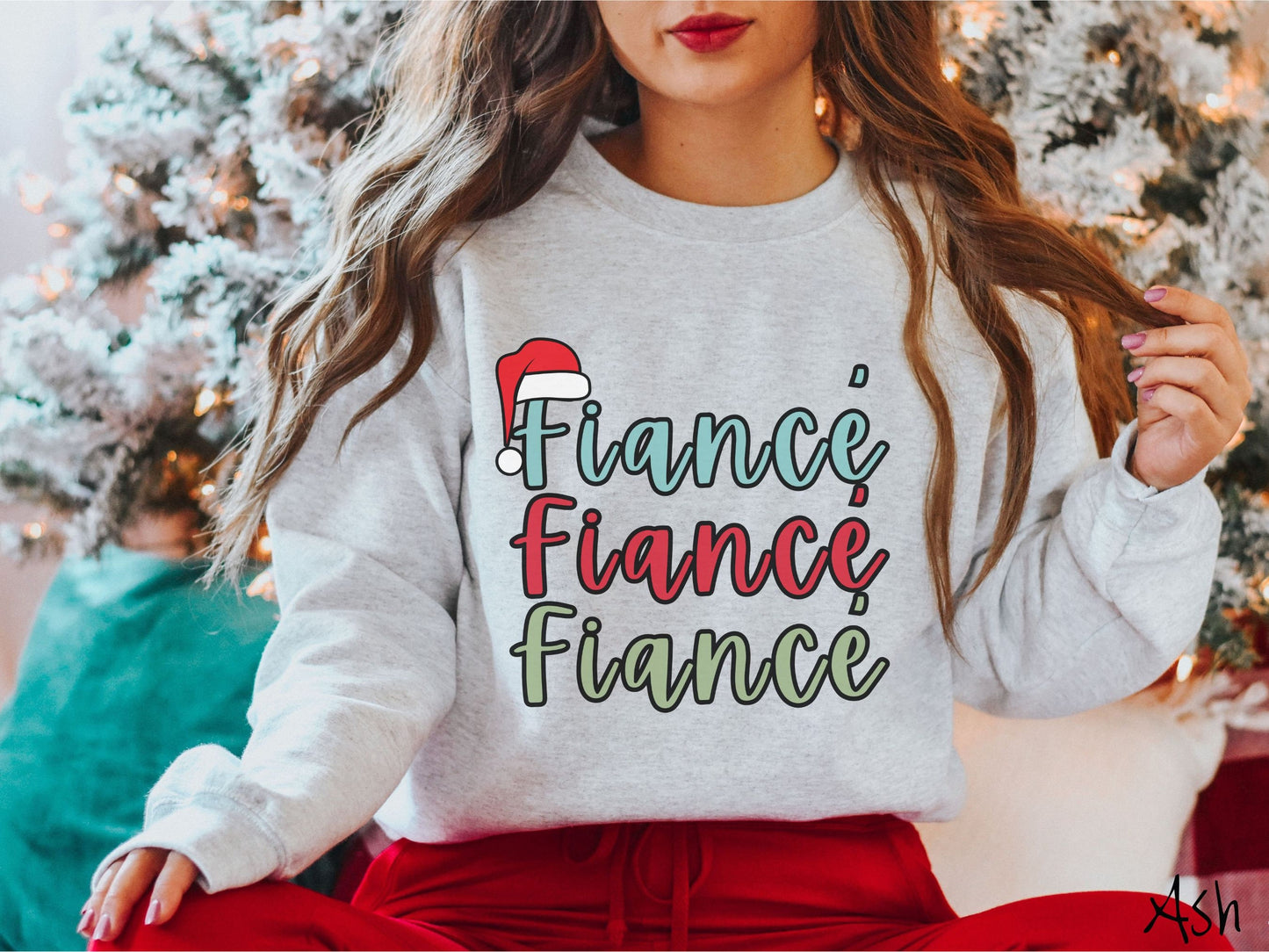 Christmas Fiance Sweatshirt, Cozy Christmas Engaged Sweater, Fiance Shirt, Retro Engagement Shirt, Ugly Christmas Vintage