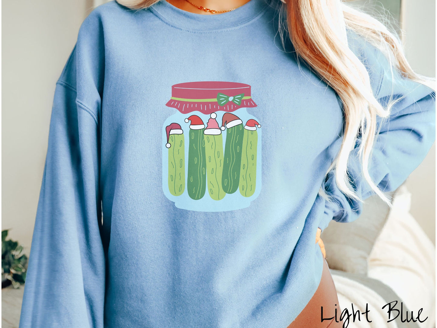 Christmas Pickles Sweatshirt, Cozy Christmas Dill Pickles Sweater, Funny Food Shirt, Retro Funny Christmas Sweater, Ugly Christmas Vintage