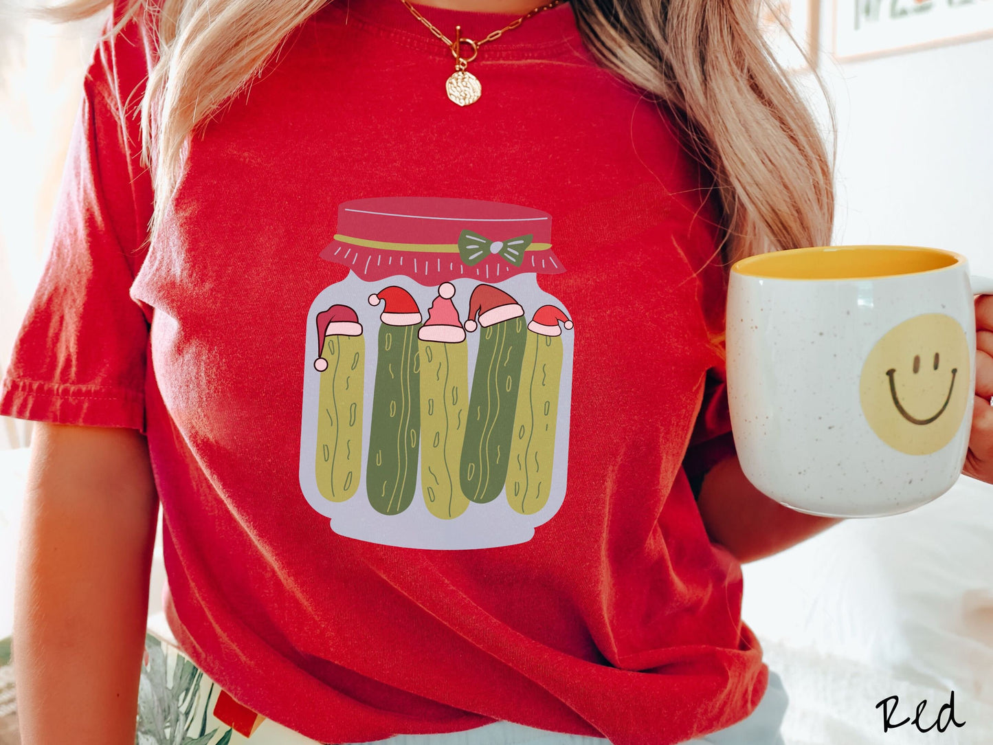 Comfort Colors Shirt, Funny Christmas Pickles Shirt, Dill Pickles Tee, Winter Foodie Shirt, Gift for Pickle Lover, Cozy Holiday