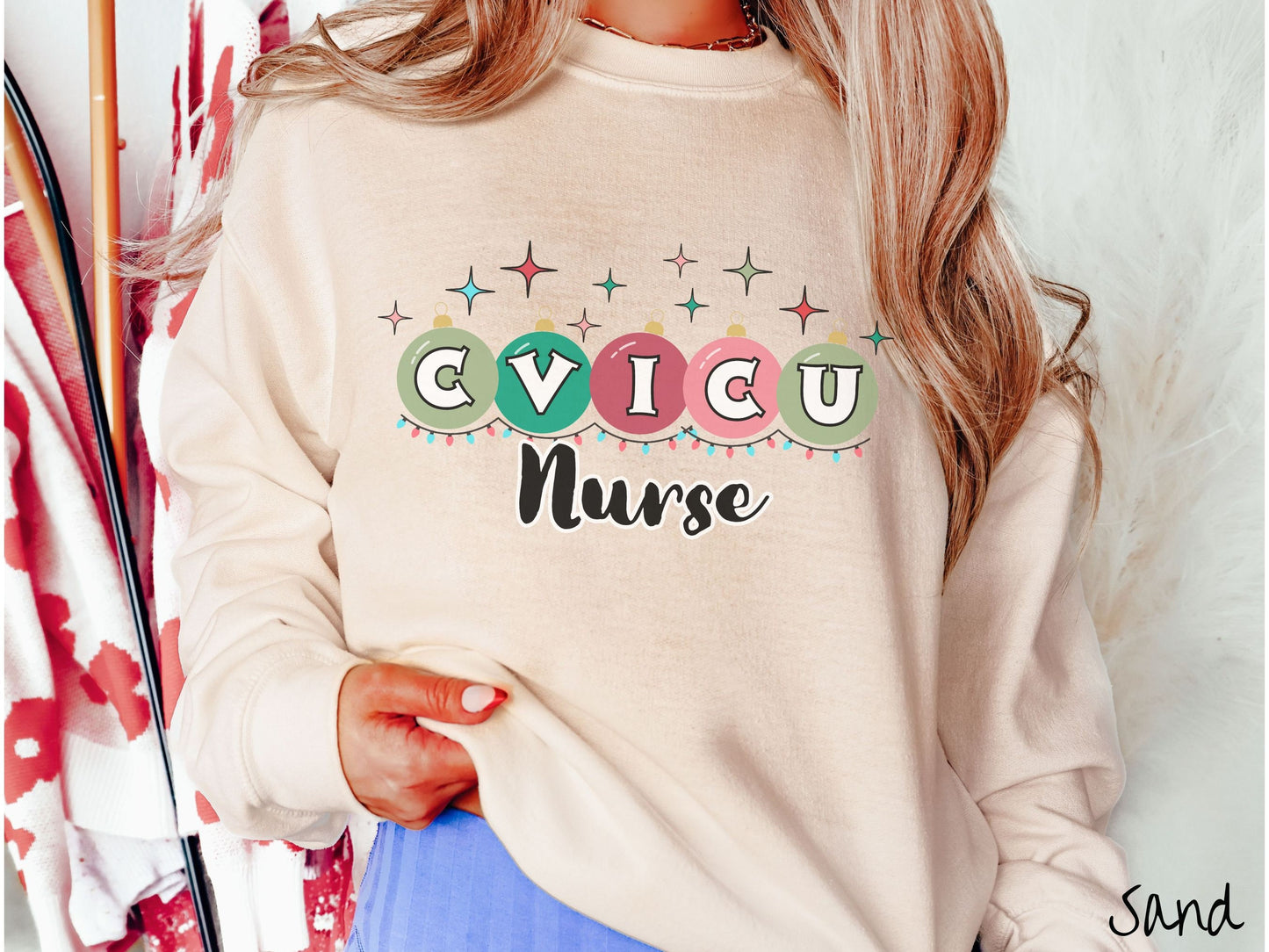 Christmas CVICU Nurse Shirt, Nursing Festive Sweater, Cozy Holiday CVICU shirt, Cardiovascular icu Gift, Nurse Gift, icu nurse sweater