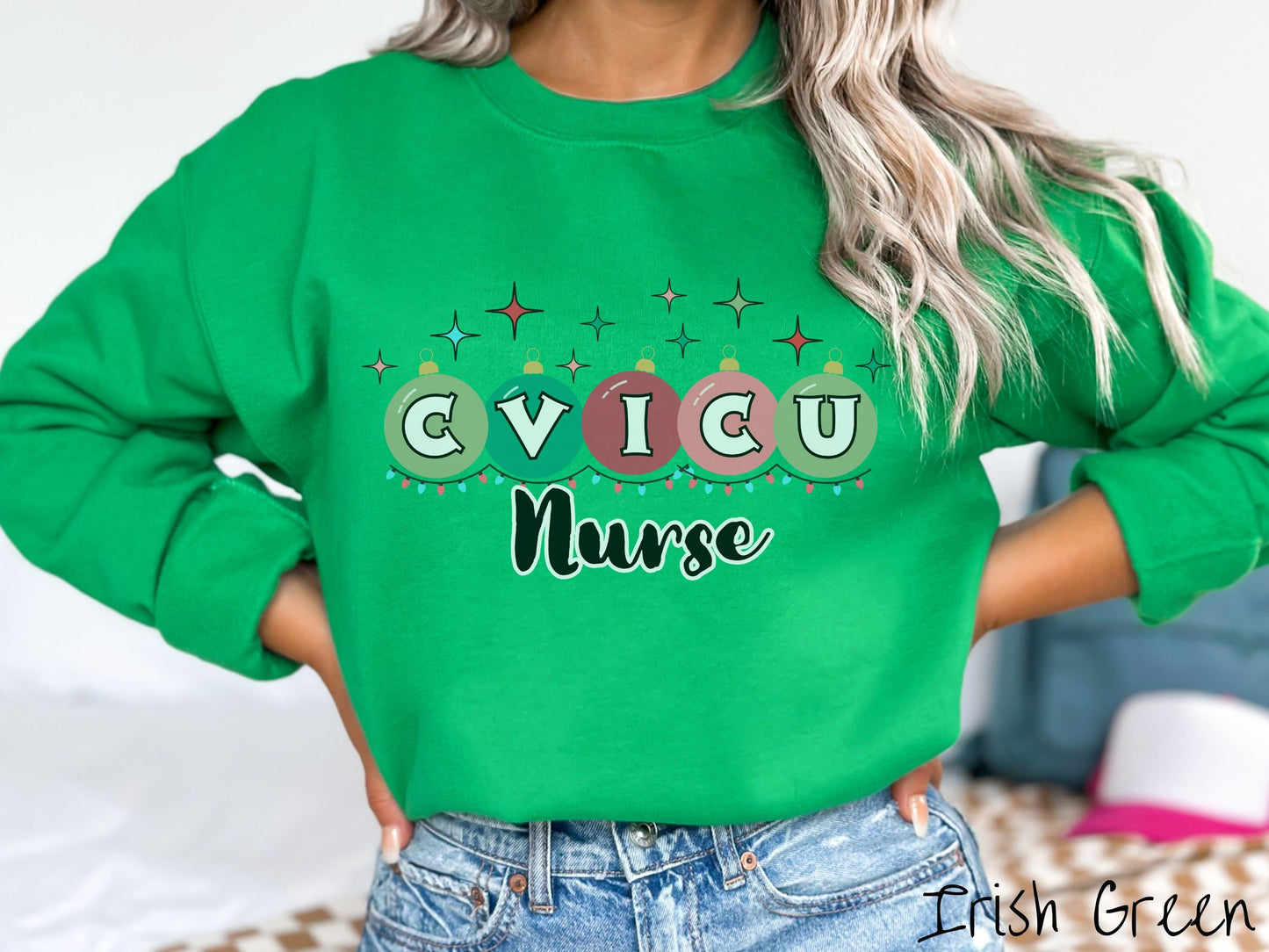 Christmas CVICU Nurse Shirt, Nursing Festive Sweater, Cozy Holiday CVICU shirt, Cardiovascular icu Gift, Nurse Gift, icu nurse sweater