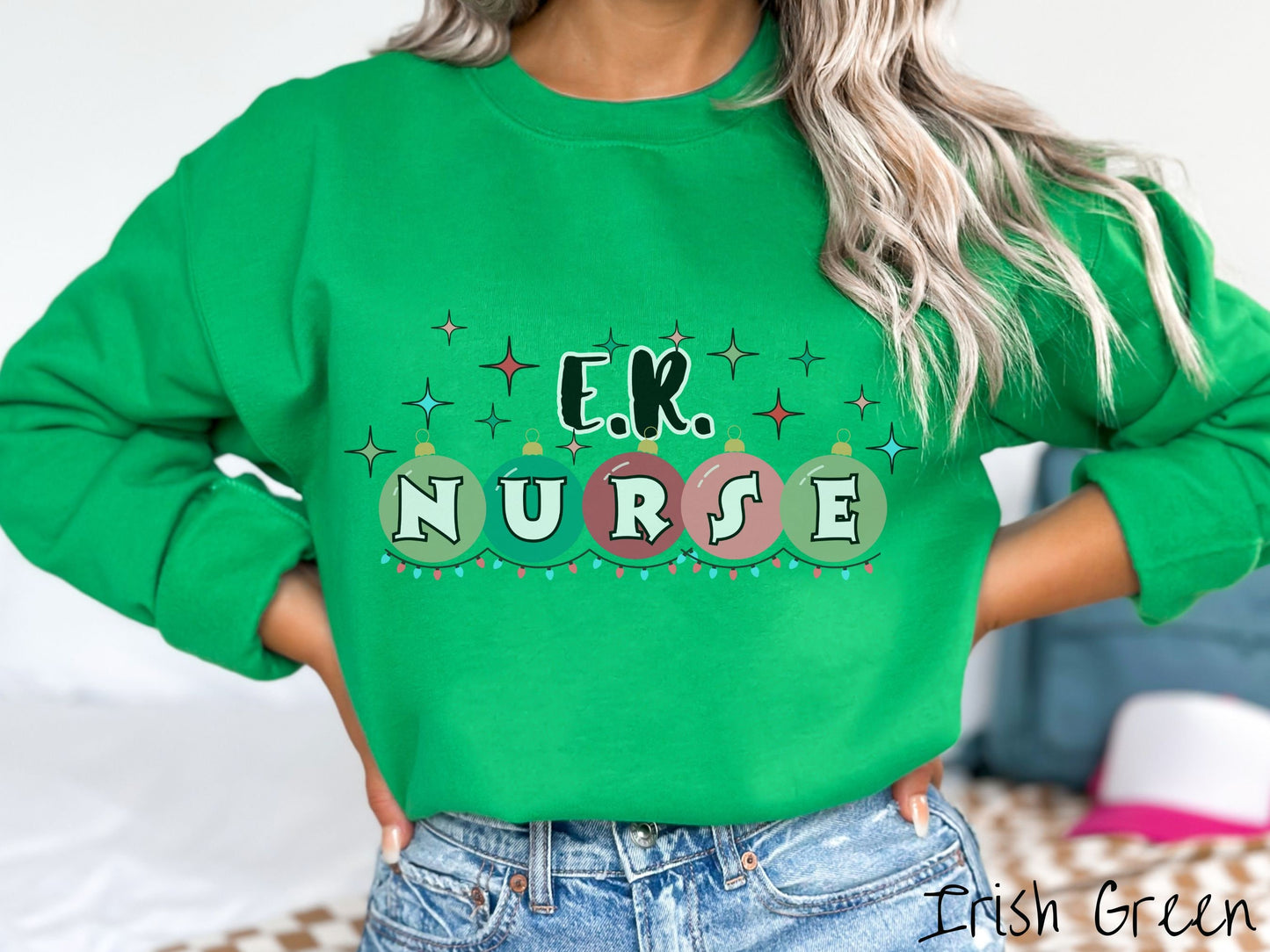 Christmas ER Nurse Shirt, Nurse Festive Cozy Sweater, Cozy Emergency Room Nurse Tee, Holiday ER Shirt, er Nurse Gift, Nursing Sweater