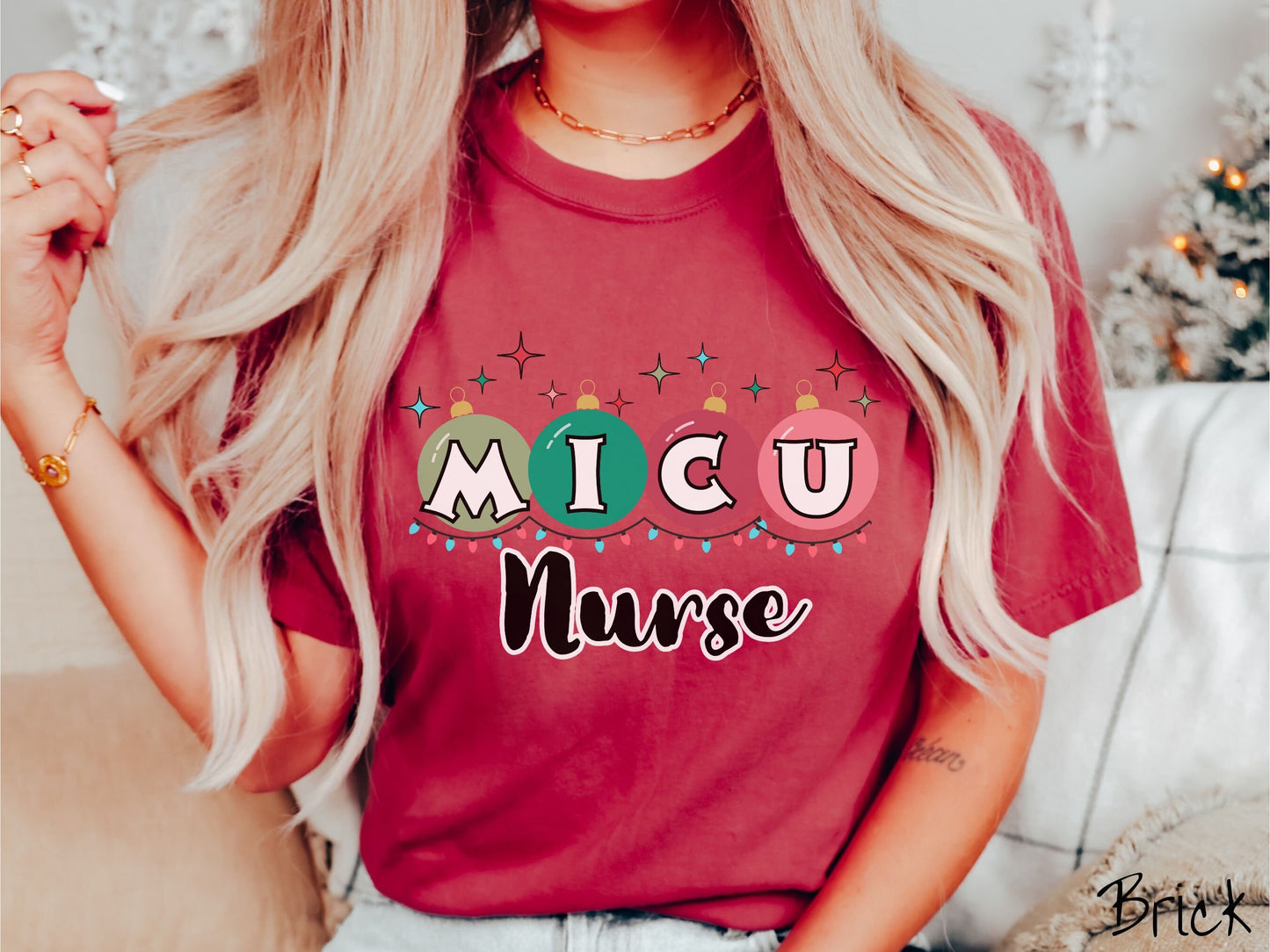 Comfort Colors Shirt, MICU Nurse Christmas Shirt, micu Shirt, Nurse Holiday, ICU Festive Tee, Intensive Care Christmas, Retro MICU Gift
