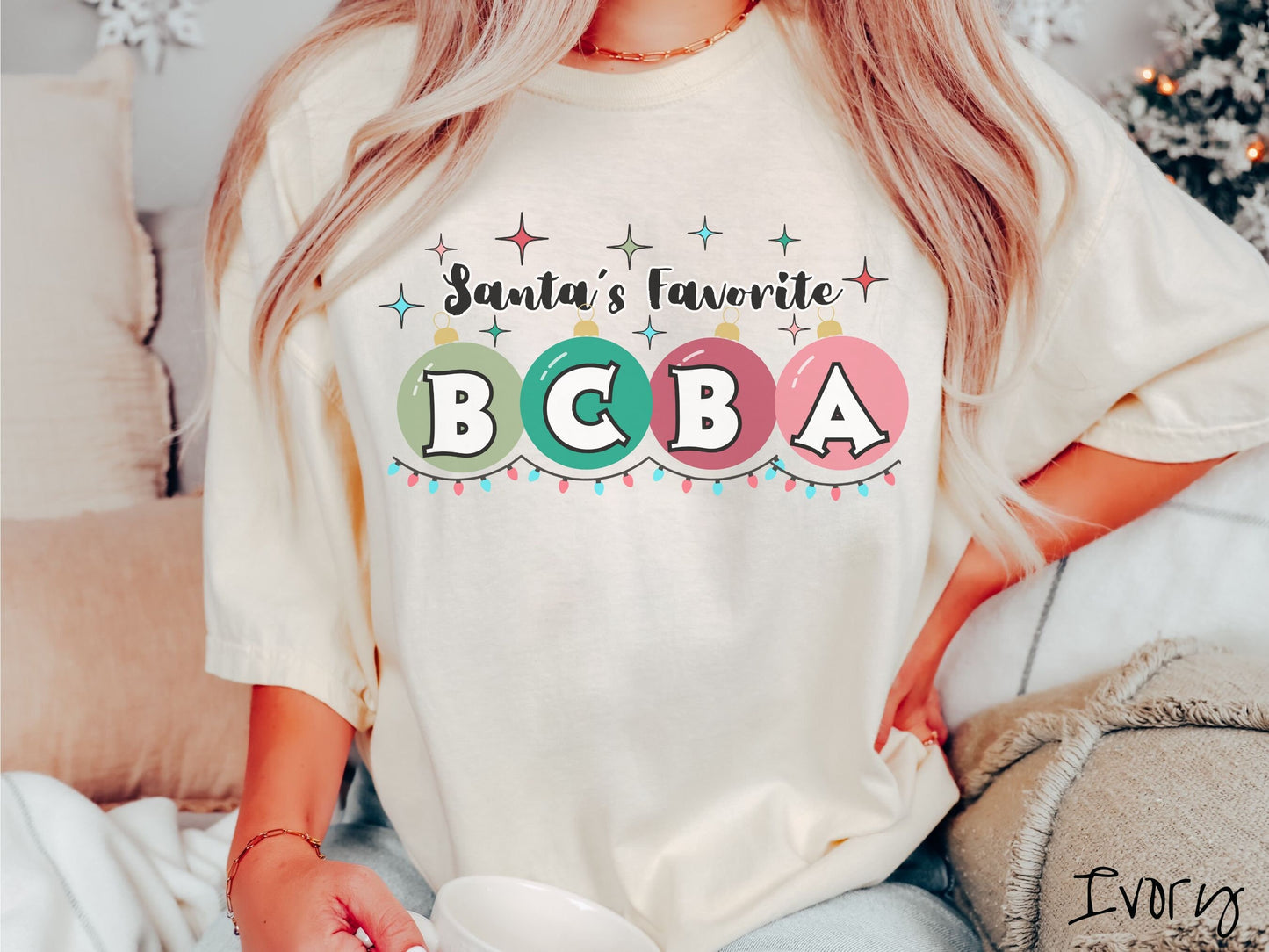 Comfort Colors Shirt, BCBA Christmas Shirt, ABA Shirt, Behavior Analyst Holiday, Behavior Festive Tee, bcba gift, Retro BCBA Shirt