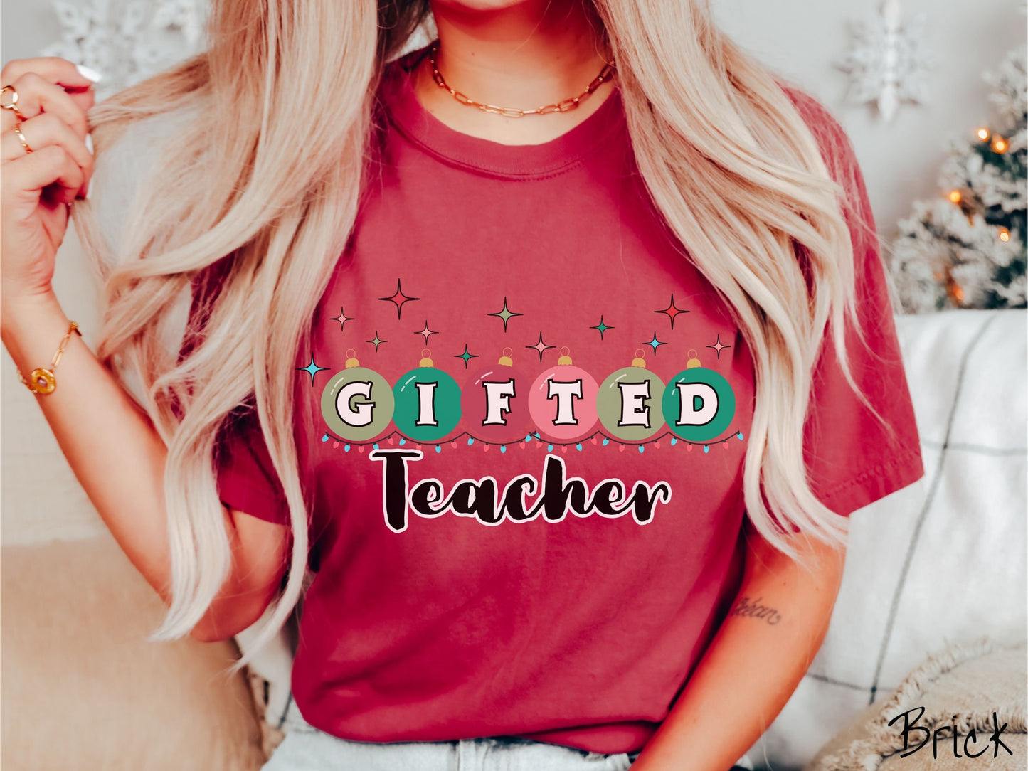 Comfort Colors Shirt, Gifted Teacher Christmas Shirt, GT Shirt, Teaching Gifted Tee, Festive Teacher Tee, G Teacher Gift, Gifted Shirt