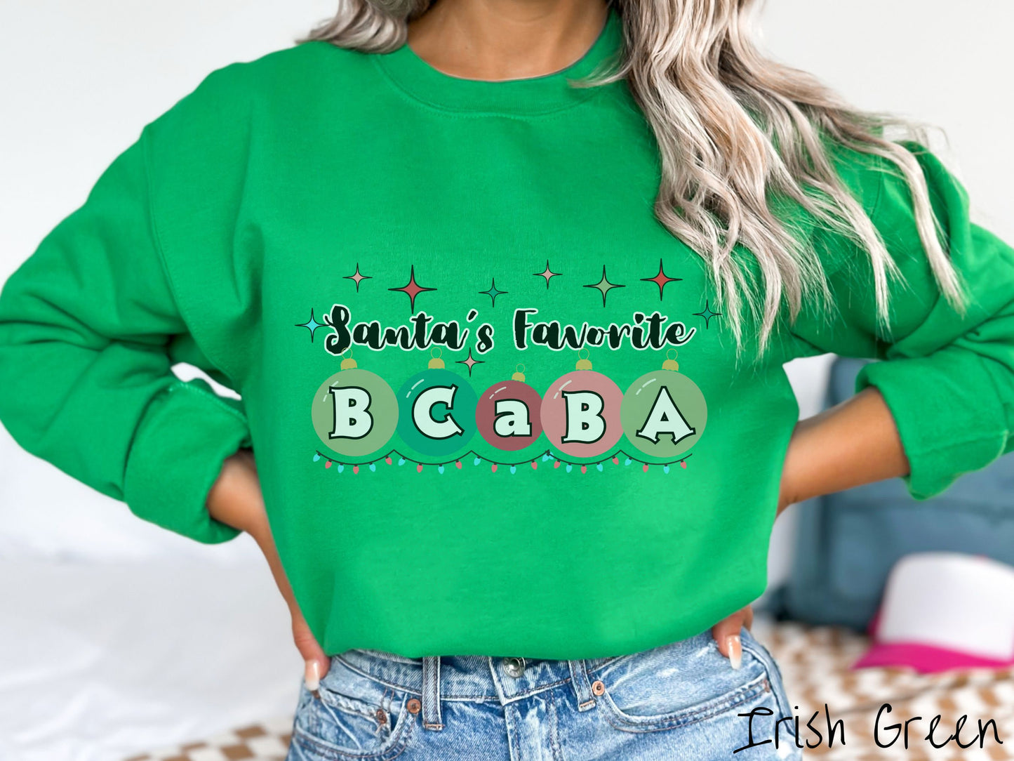 Christmas BCaBA Shirt, ABA Festive Cozy Sweater, Cozy Behavior Analyst Tee, Holiday Behavior Shirt, bcaba Gift, Santa's Favorite BCBA