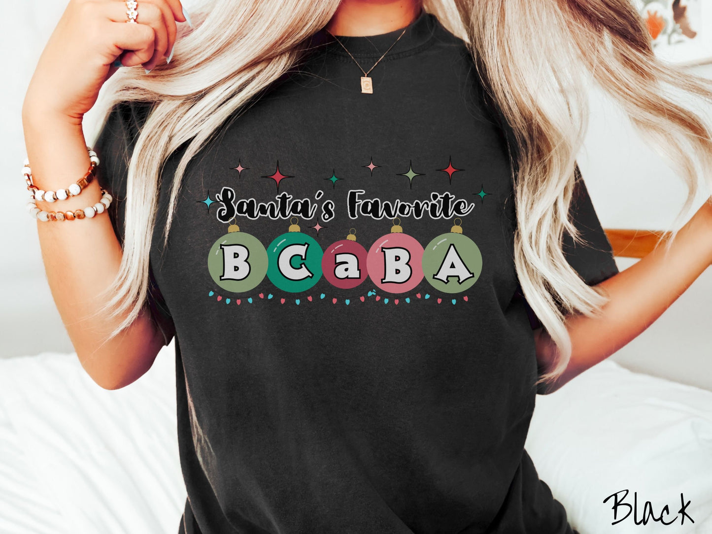 Comfort Colors Shirt, BCaBA Christmas Shirt, ABA Shirt, Behavior Analyst Holiday, Behavior Festive Tee, bcaba gift, Retro BCBA Shirt