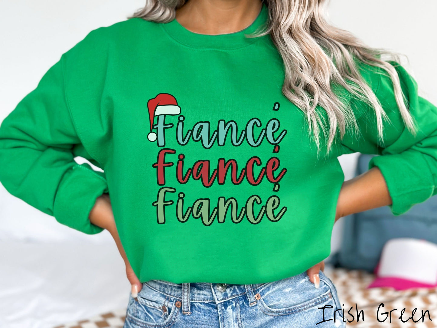 Christmas Fiance Sweatshirt, Cozy Christmas Engaged Sweater, Fiance Shirt, Retro Engagement Shirt, Ugly Christmas Vintage