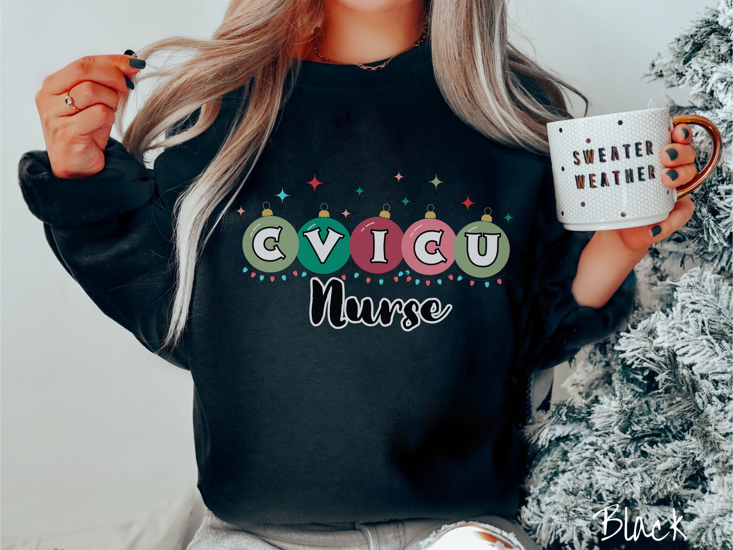 Christmas CVICU Nurse Shirt, Nursing Festive Sweater, Cozy Holiday CVICU shirt, Cardiovascular icu Gift, Nurse Gift, icu nurse sweater