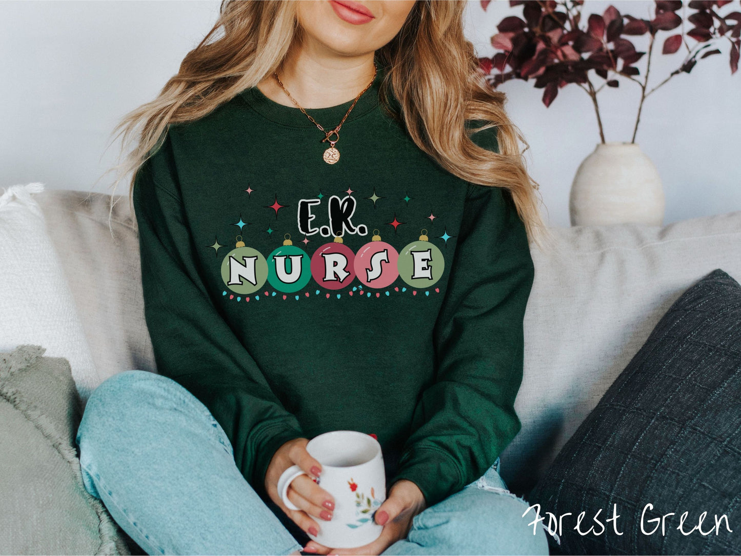 Christmas ER Nurse Shirt, Nurse Festive Cozy Sweater, Cozy Emergency Room Nurse Tee, Holiday ER Shirt, er Nurse Gift, Nursing Sweater