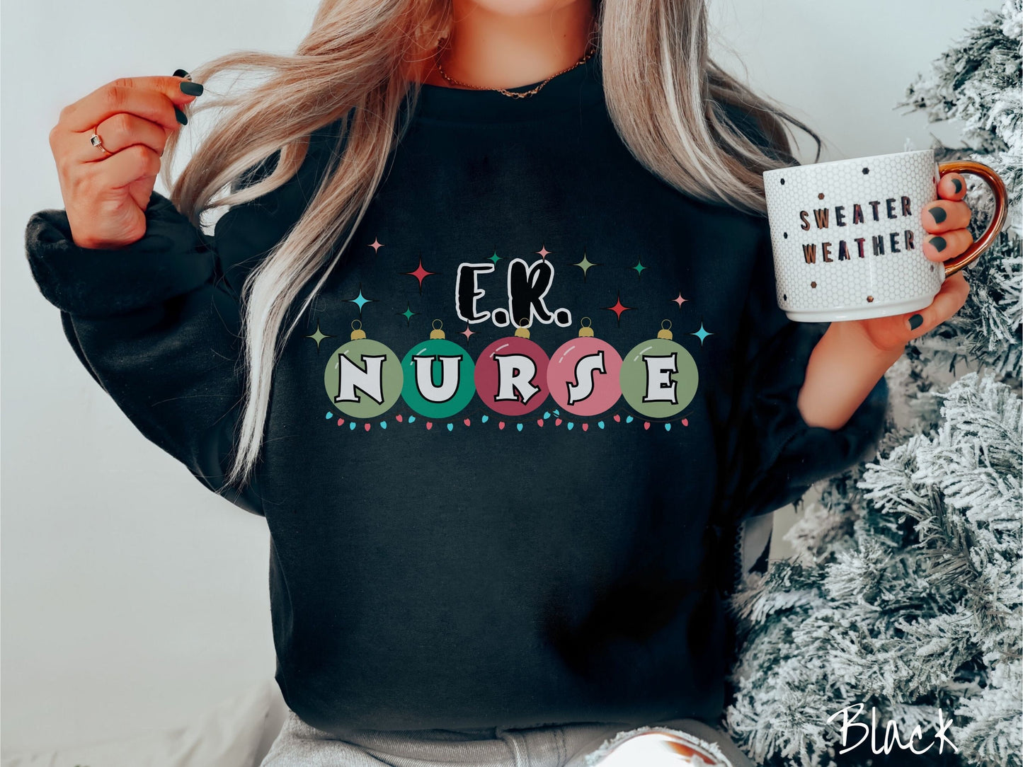 Christmas ER Nurse Shirt, Nurse Festive Cozy Sweater, Cozy Emergency Room Nurse Tee, Holiday ER Shirt, er Nurse Gift, Nursing Sweater