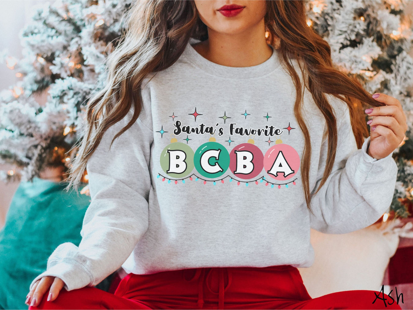 Christmas BCBA Shirt, ABA Festive Cozy Sweater, Cozy Behavior Analyst Tee, Holiday Behavior Shirt, bcba Gift, Santa's Favorite BCBA