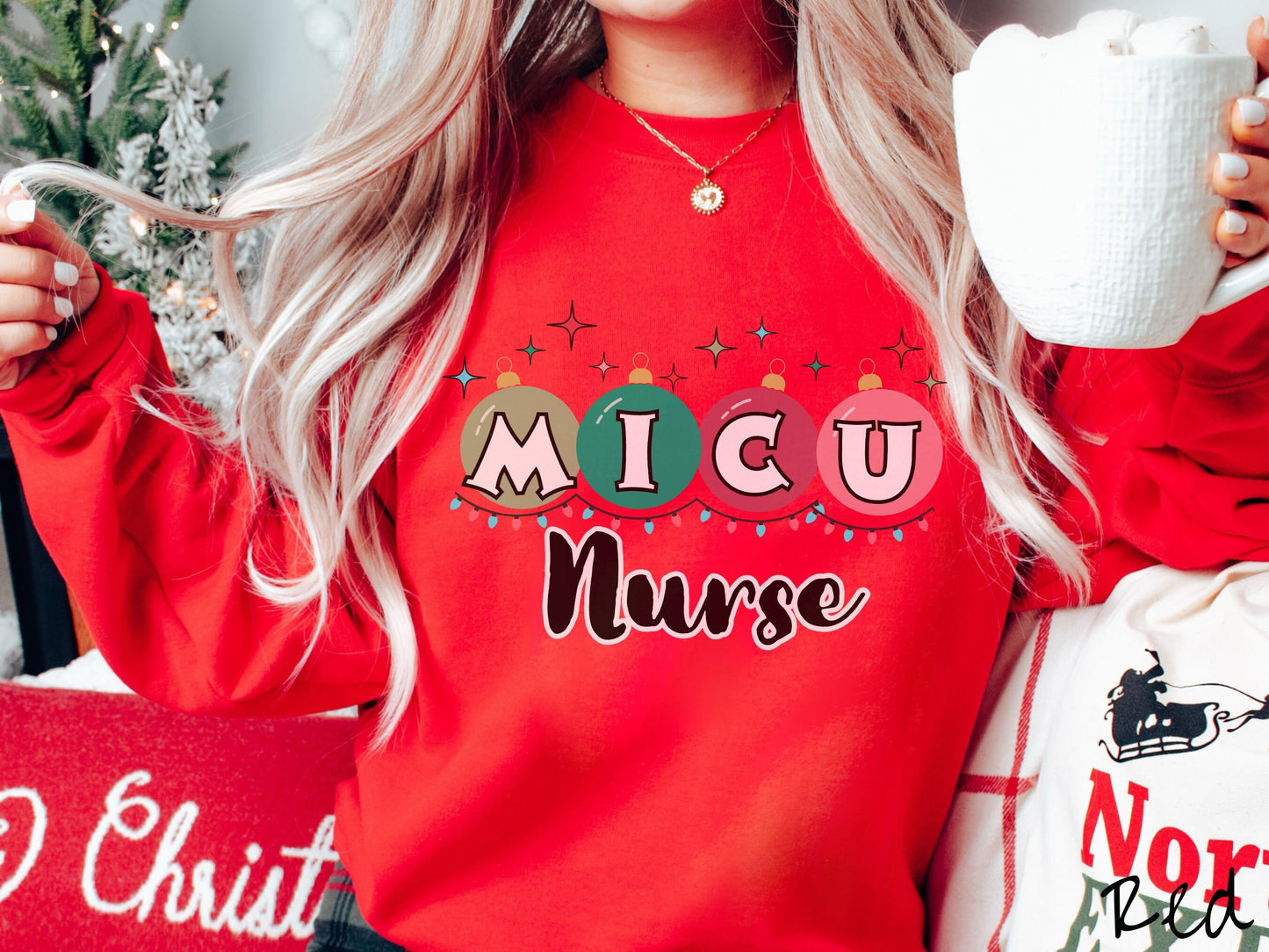 Christmas MICU Nurse Shirt, Nurse Festive Sweater Cozy Nurse, Holiday smcu nurse shirt, Nurse Gift, MICU Nurse Shirt, Medical ICU Nurse Gift
