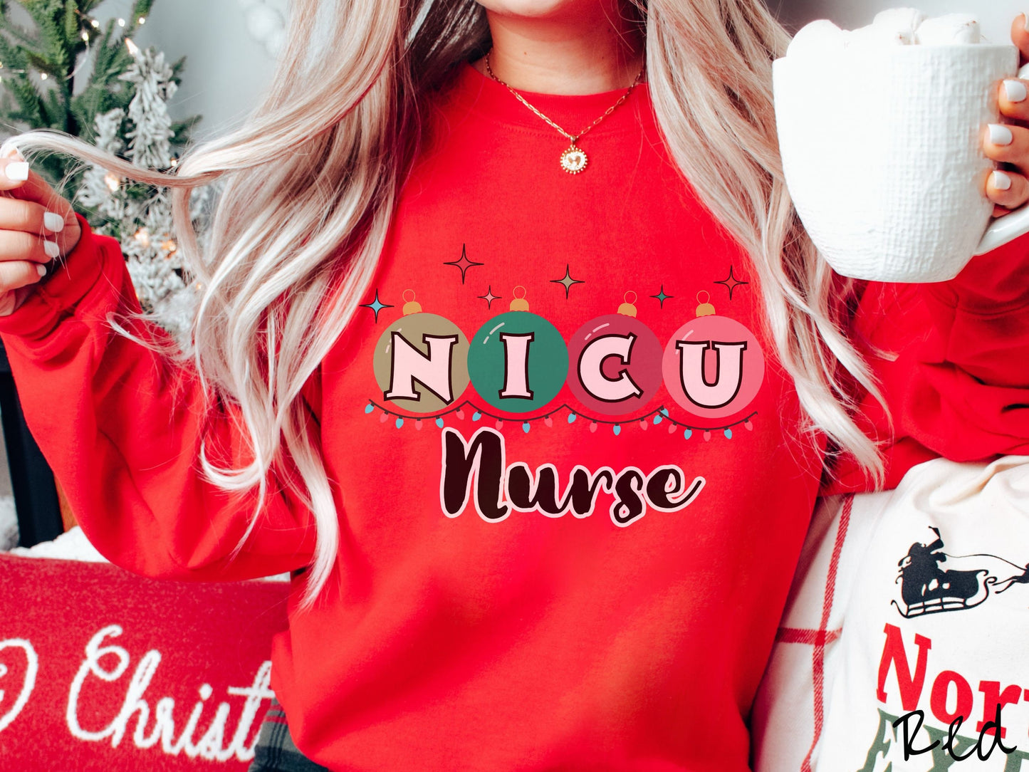 Christmas NICU Nurse Shirt, Nurse Festive Sweater Cozy Nurse, Holiday nicu nurse shirt, Nurse Gift, NICU Nurse Shirt, Neonatal Nurse Gift