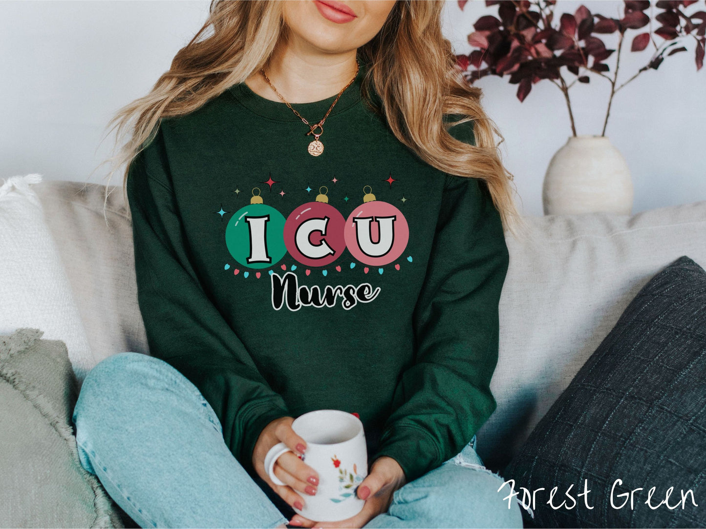 Christmas ICU Nurse Shirt, Nurse Festive Cozy Sweater, Cozy Nurse, Holiday icu nurse shirt, Nurse Gift, ICU Nurse Shirt, Intensive Care Tee