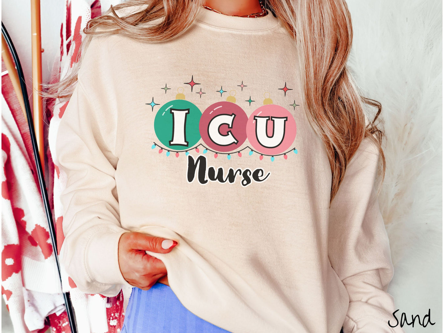 Christmas ICU Nurse Shirt, Nurse Festive Cozy Sweater, Cozy Nurse, Holiday icu nurse shirt, Nurse Gift, ICU Nurse Shirt, Intensive Care Tee