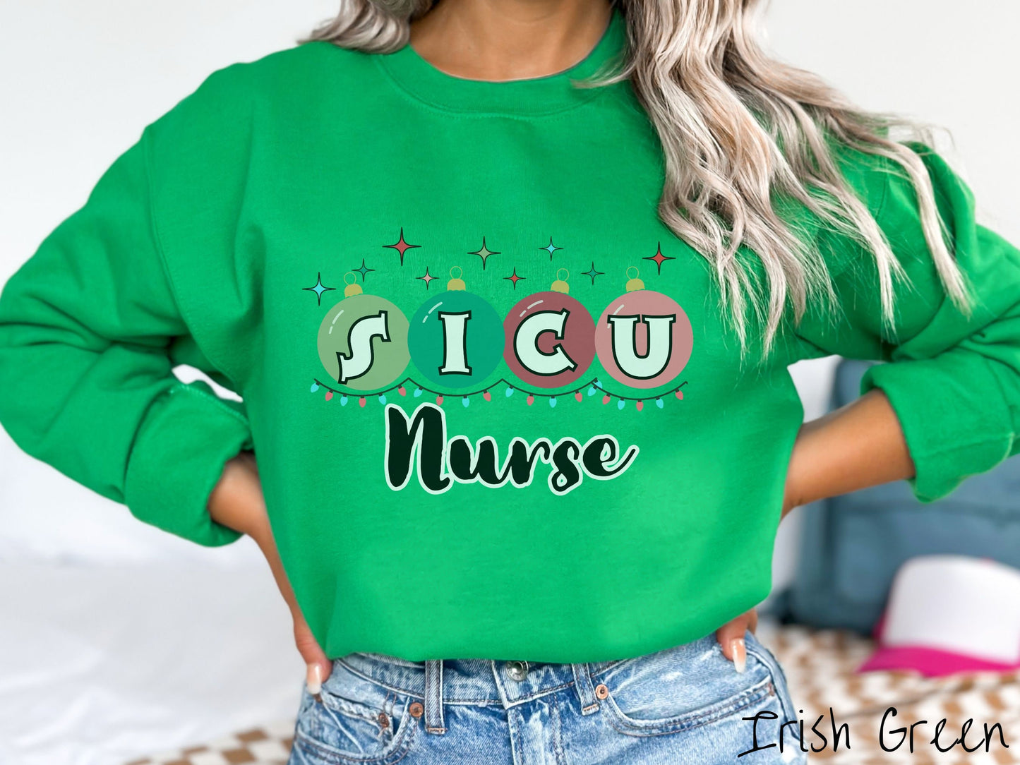 Christmas SICU Nurse Shirt, Nurse Festive Sweater Cozy Nurse, Holiday sicu nurse shirt, Nurse Gift, SICU Nurse Shirt, Cozy SICU Gift