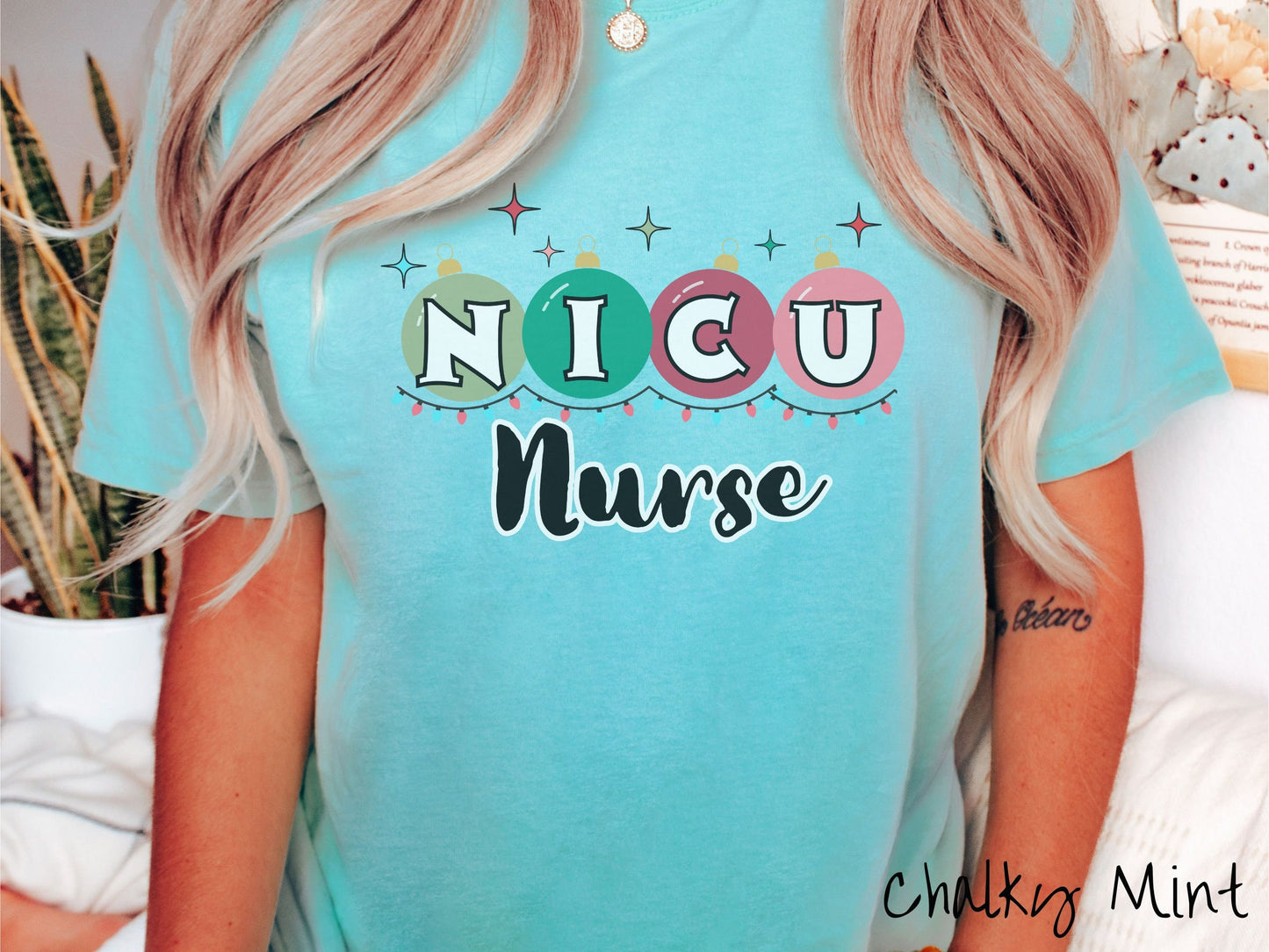 Comfort Colors Shirt, NICU Nurse Christmas Shirt, Nurse Festive Shirt, Neonatal Nurse Tee, Holiday nicu Tee, Nurse Gift, ICU Nurse Shirt