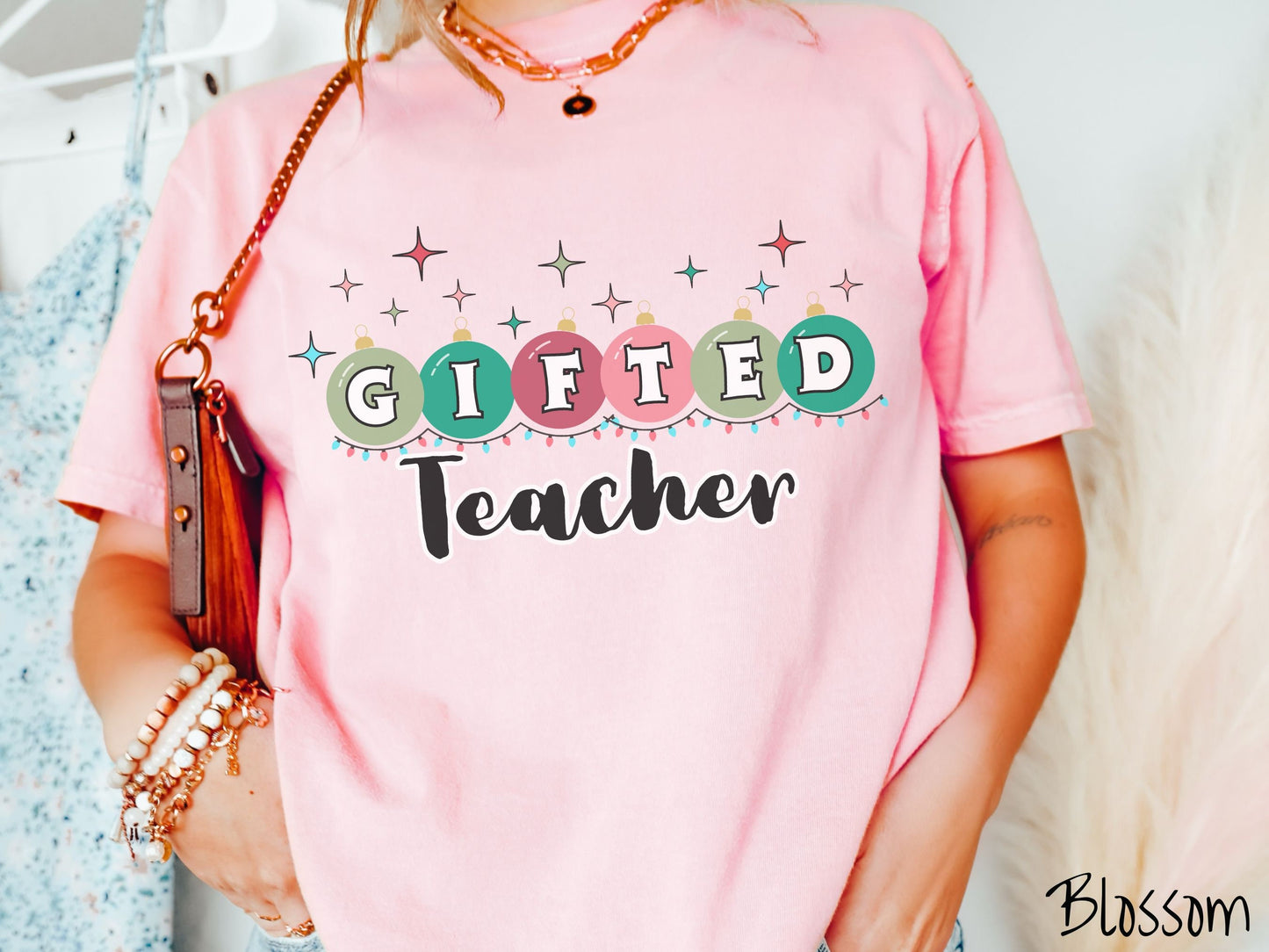 Comfort Colors Shirt, Gifted Teacher Christmas Shirt, GT Shirt, Teaching Gifted Tee, Festive Teacher Tee, G Teacher Gift, Gifted Shirt