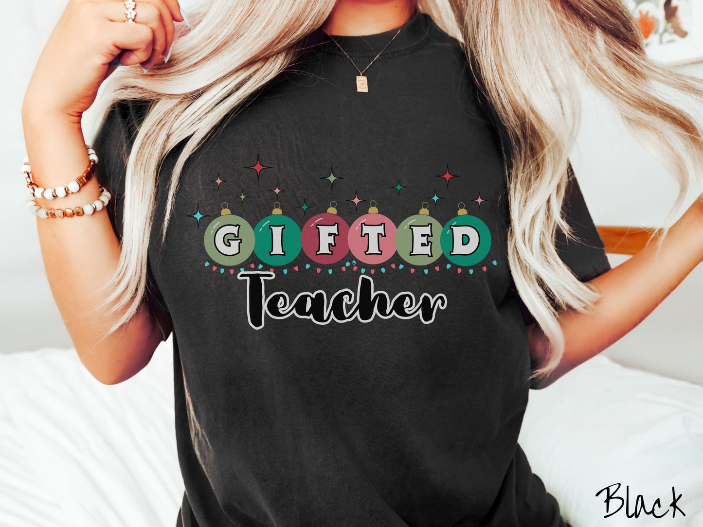 Comfort Colors Shirt, Gifted Teacher Christmas Shirt, GT Shirt, Teaching Gifted Tee, Festive Teacher Tee, G Teacher Gift, Gifted Shirt