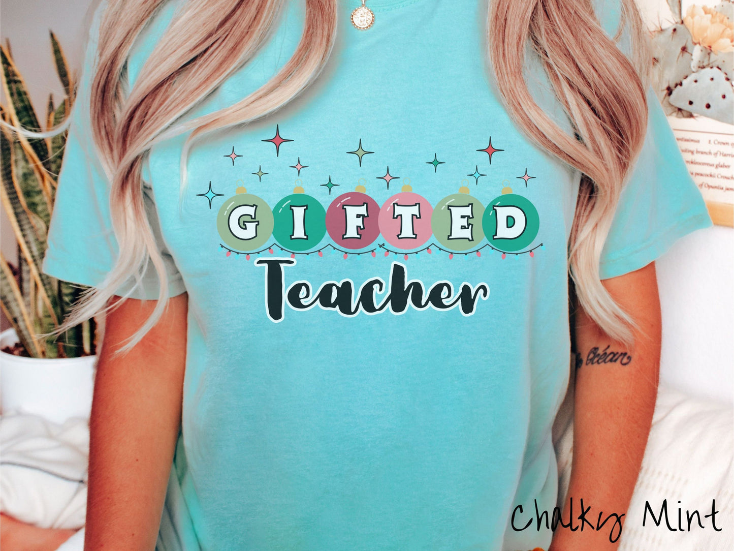 Comfort Colors Shirt, Gifted Teacher Christmas Shirt, GT Shirt, Teaching Gifted Tee, Festive Teacher Tee, G Teacher Gift, Gifted Shirt