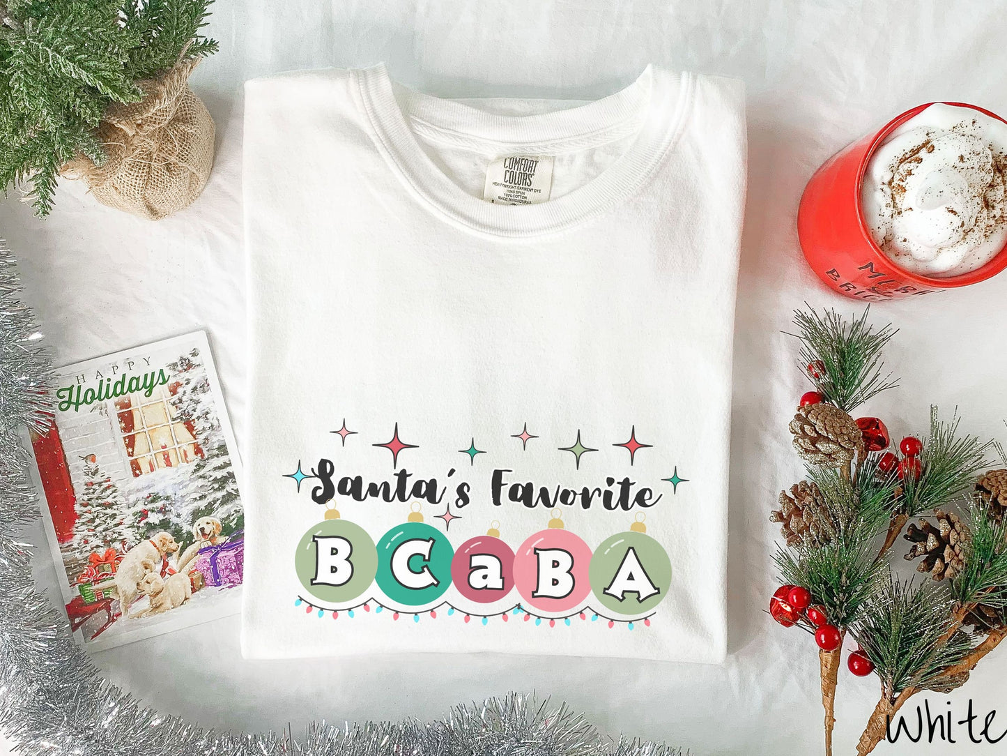 Comfort Colors Shirt, BCaBA Christmas Shirt, ABA Shirt, Behavior Analyst Holiday, Behavior Festive Tee, bcaba gift, Retro BCBA Shirt