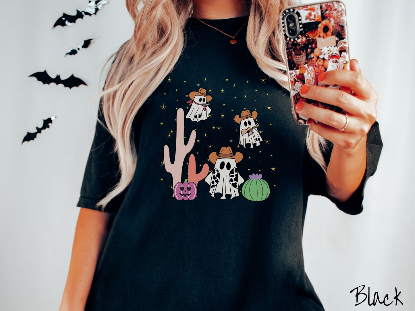 Comfort Colors Shirt, Halloween Western Ghosts Shirt, Cowboy Ghosts Shirt, Cowboy Halloween Shirt, Desert Halloween Shirt