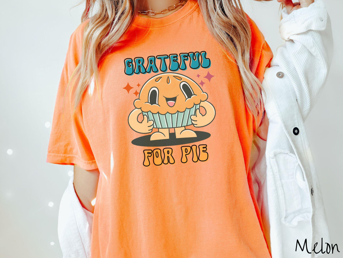 Comfort Colors Shirt, Thanksgiving Pie Shirt, Grateful for Pie Shirt, Grateful Shirt, Fall Pie Shirt, Retro Pie Thanksgiving Shirt