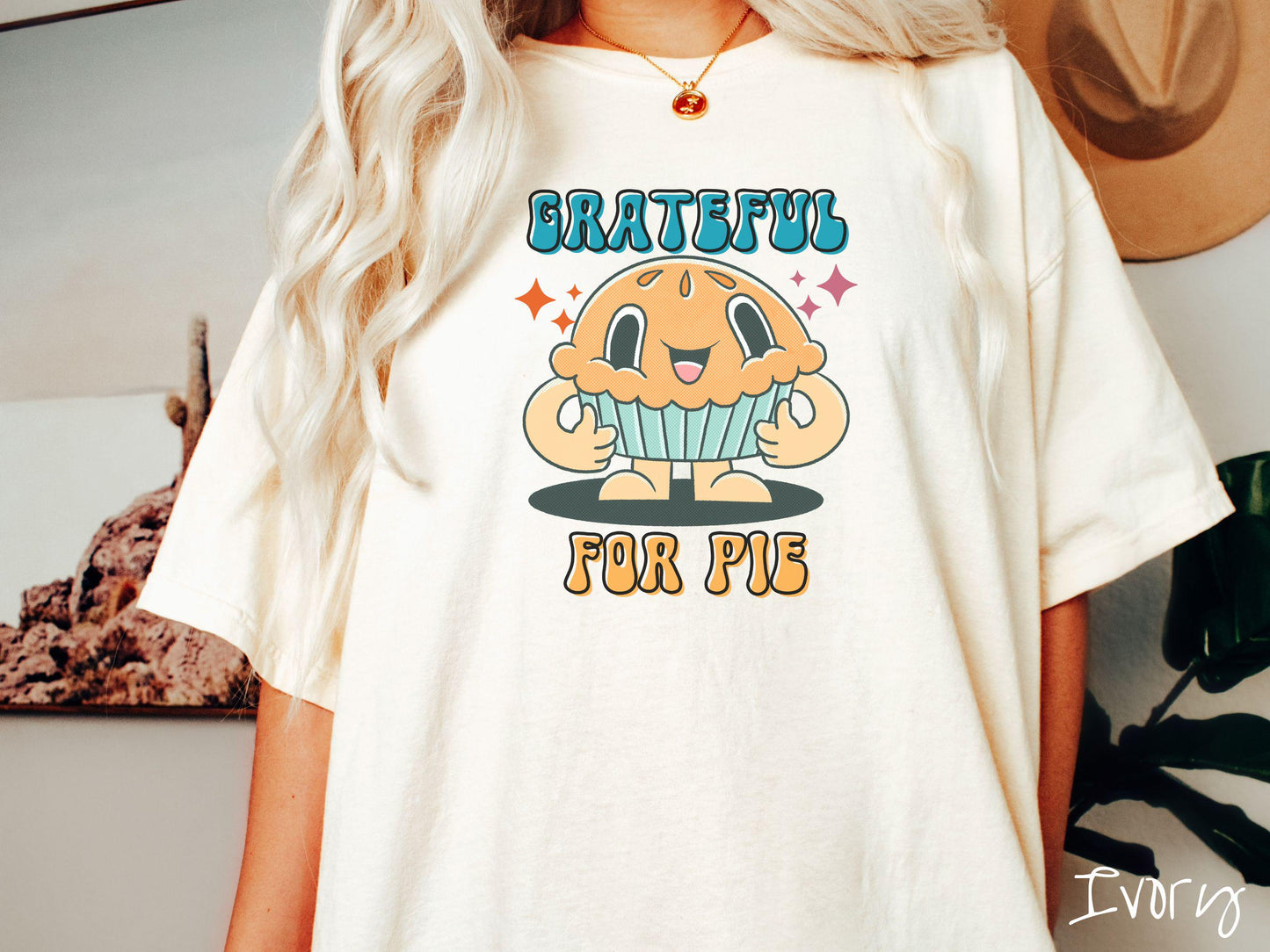Comfort Colors Shirt, Thanksgiving Pie Shirt, Grateful for Pie Shirt, Grateful Shirt, Fall Pie Shirt, Retro Pie Thanksgiving Shirt