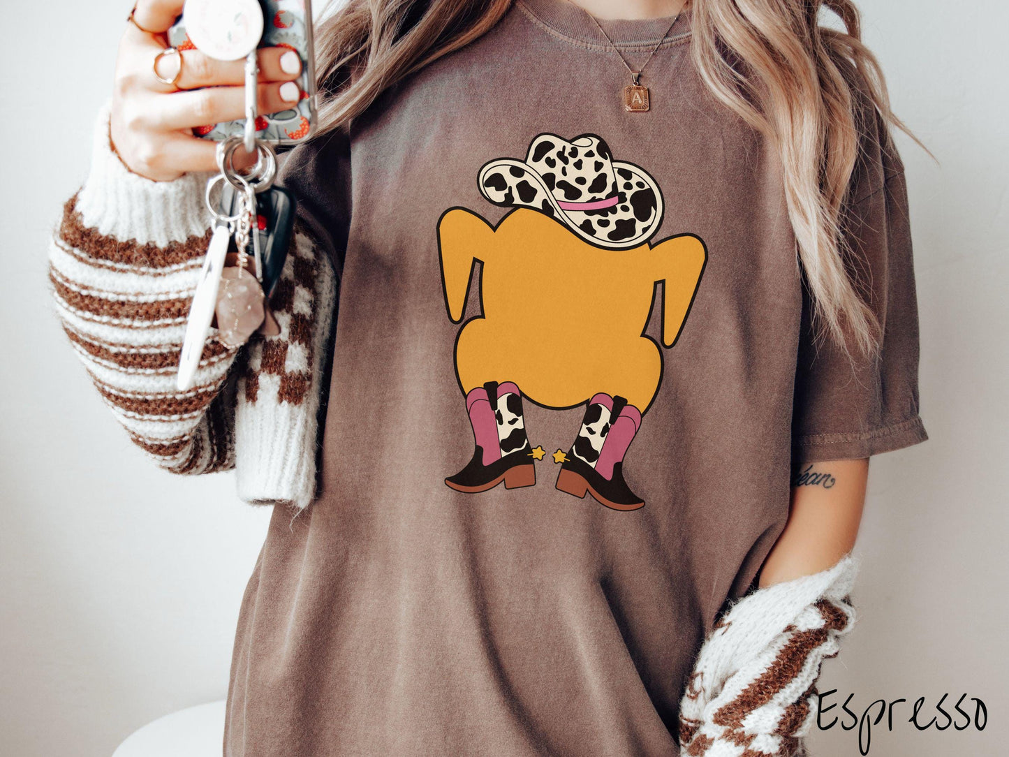 Comfort Colors Shirt, Thanksgiving Shirt, Western Thanksgiving Shirt, Turkey Cowboy, Cowboy Turkey Shirt, Cowboy Boots Thanksgiving Shirt