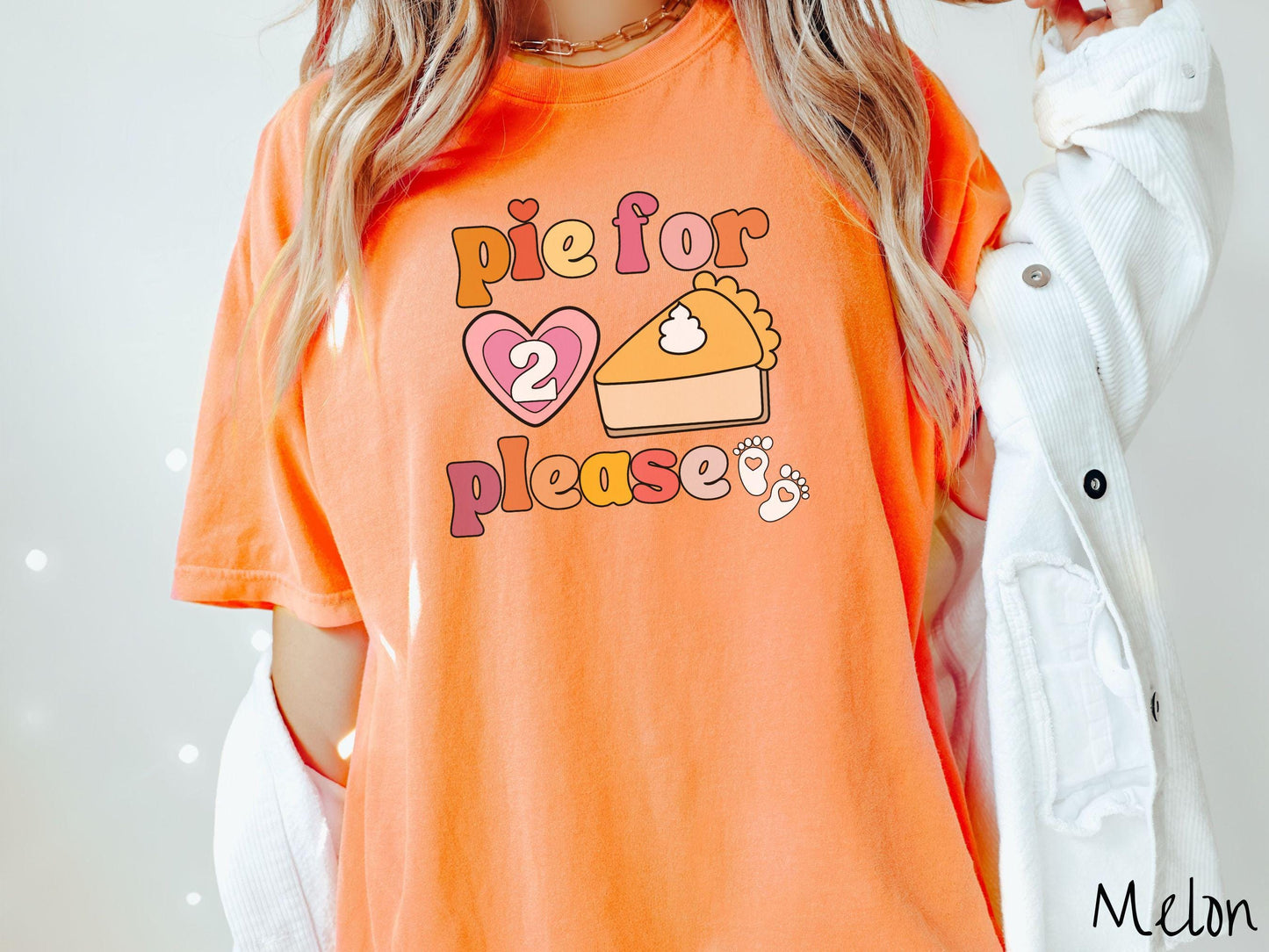 Comfort Colors Shirt, Pie for 2 Shirt, Baby Pregnancy Announcement, Thanksgiving Pregnancy Announcement, Expecting Shirt