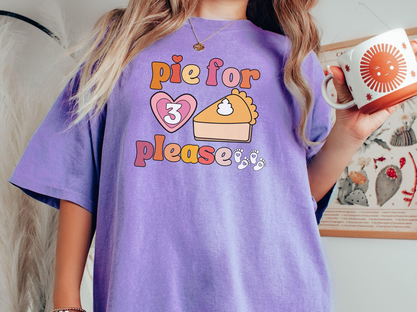 Comfort Colors Shirt, Pie for 3 Shirt, Twins Pregnancy Announcement, Twin Thanksgiving Pregnancy Announcement, Expecting Shirt