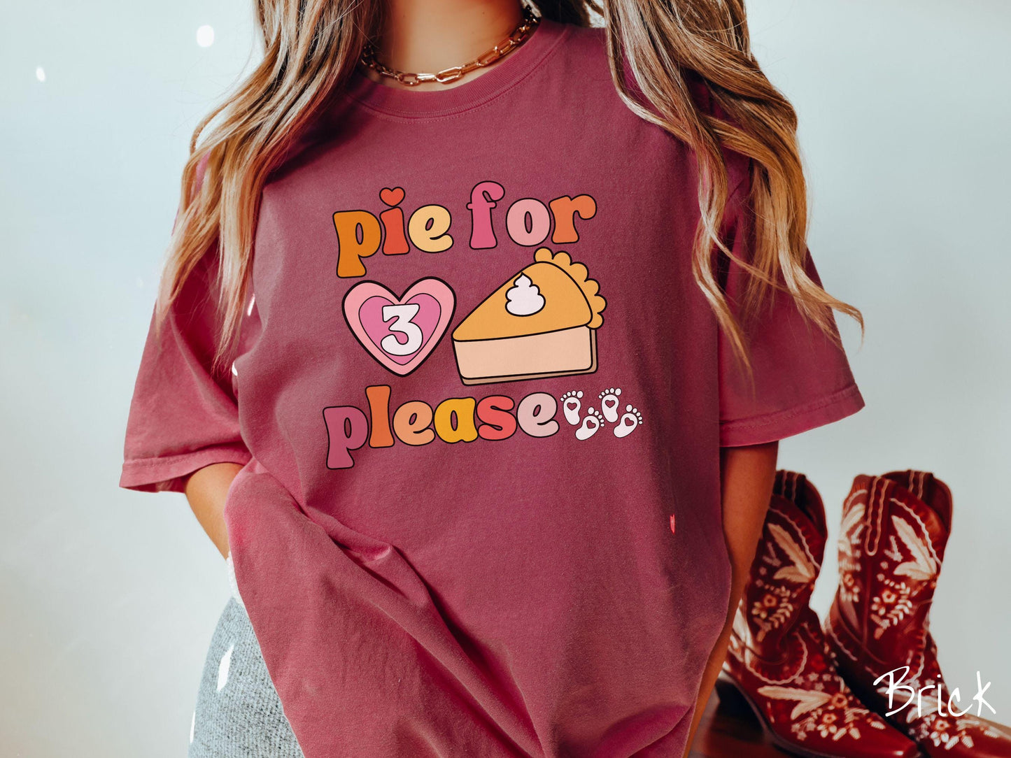 Comfort Colors Shirt, Pie for 3 Shirt, Twins Pregnancy Announcement, Twin Thanksgiving Pregnancy Announcement, Expecting Shirt