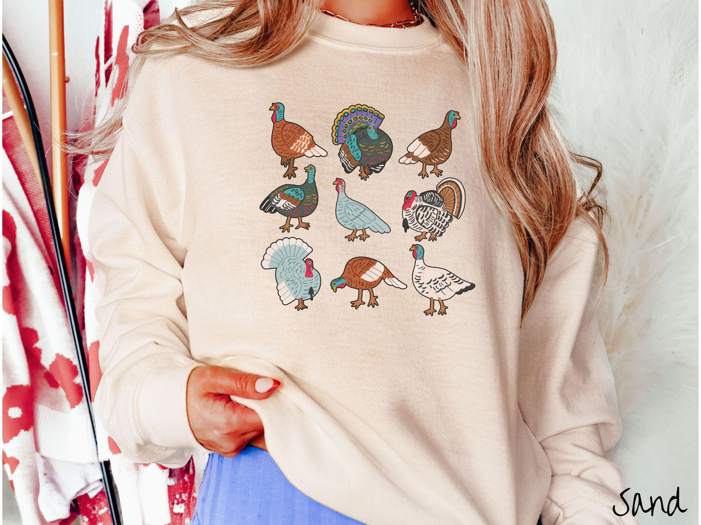 Turkey Grid Sweatshirt, Turkey Day Shirt, Thanksgiving Sweatshirt, Cute Turkeys, Thanksgiving Gift, Fall Autumn Sweater, Agriculture Tee