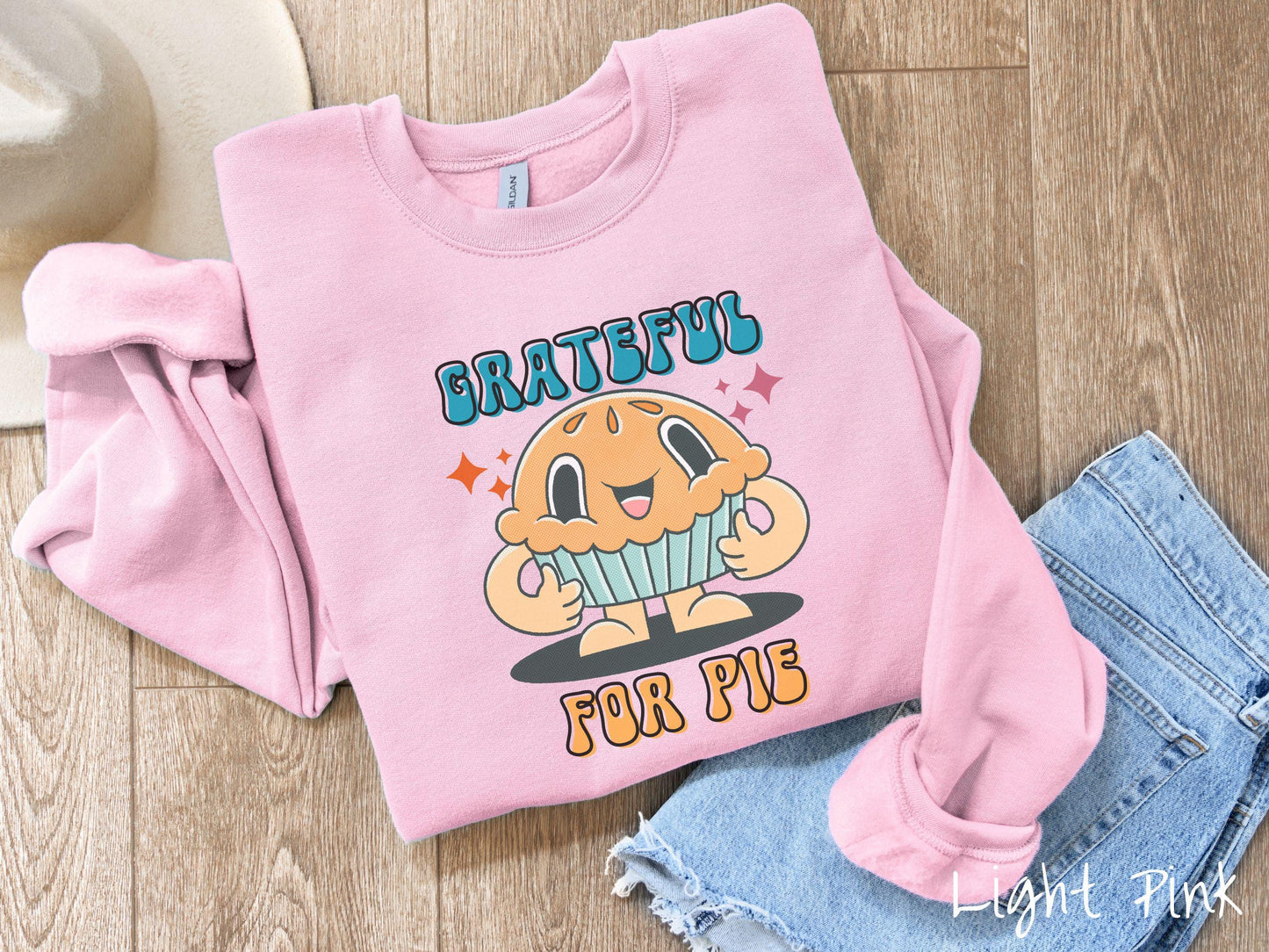 Grateful for Pie Sweatshirt, Thanksgiving Pie Tee, Turkey Day Shirt, Thanksgiving Gift, Retro Pie Shirt, Groovy Pie Sweater, Thankful Shirt
