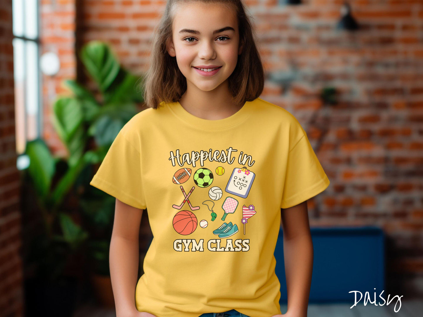 The Youth Happiest in Gym Class Gildan 5000B Shirt, Gift for Back to School, Kids School Tee
