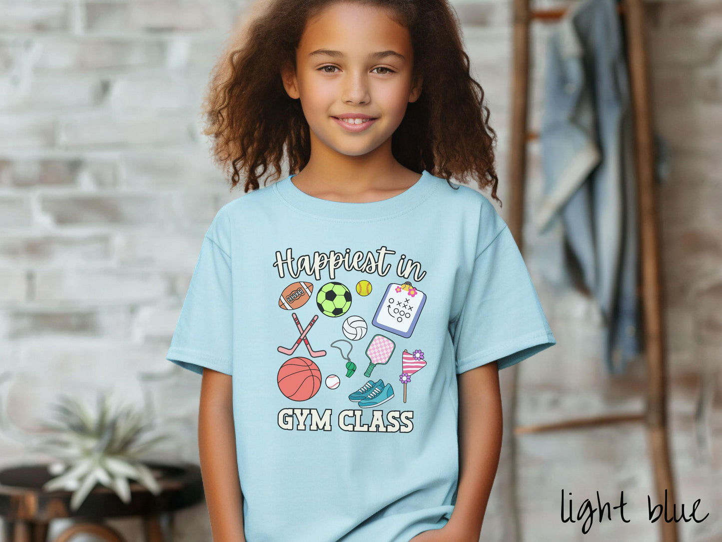 The Youth Happiest in Gym Class Gildan 5000B Shirt, Gift for Back to School, Kids School Tee
