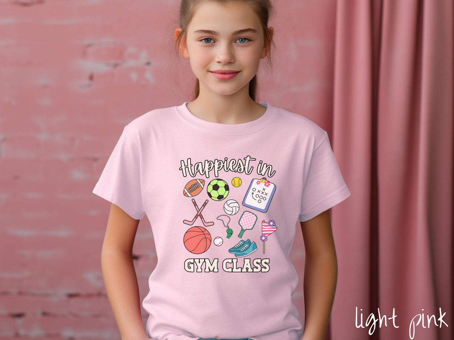 The Youth Happiest in Gym Class Gildan 5000B Shirt, Gift for Back to School, Kids School Tee