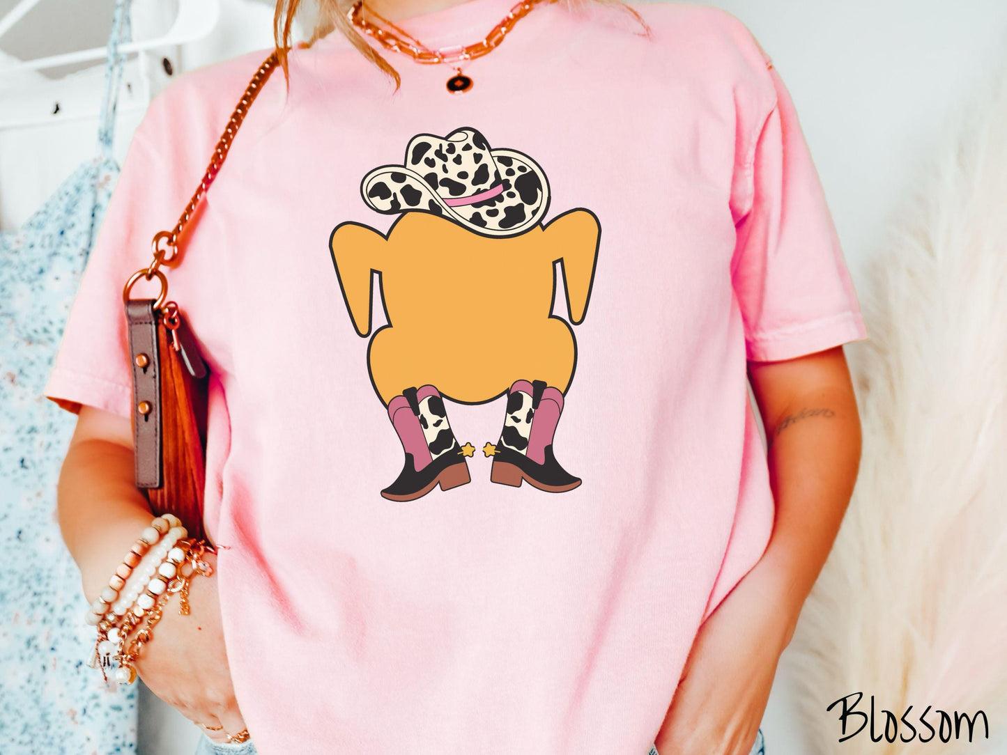 Comfort Colors Shirt, Thanksgiving Shirt, Western Thanksgiving Shirt, Turkey Cowboy, Cowboy Turkey Shirt, Cowboy Boots Thanksgiving Shirt