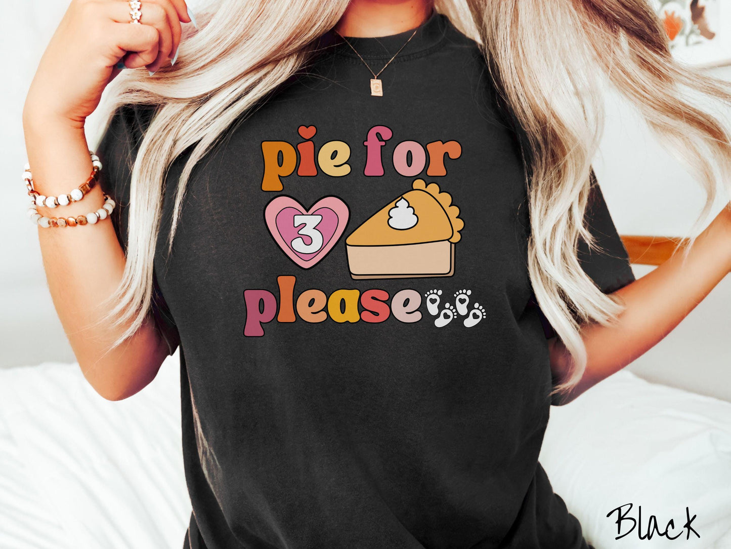 Comfort Colors Shirt, Pie for 3 Shirt, Twins Pregnancy Announcement, Twin Thanksgiving Pregnancy Announcement, Expecting Shirt