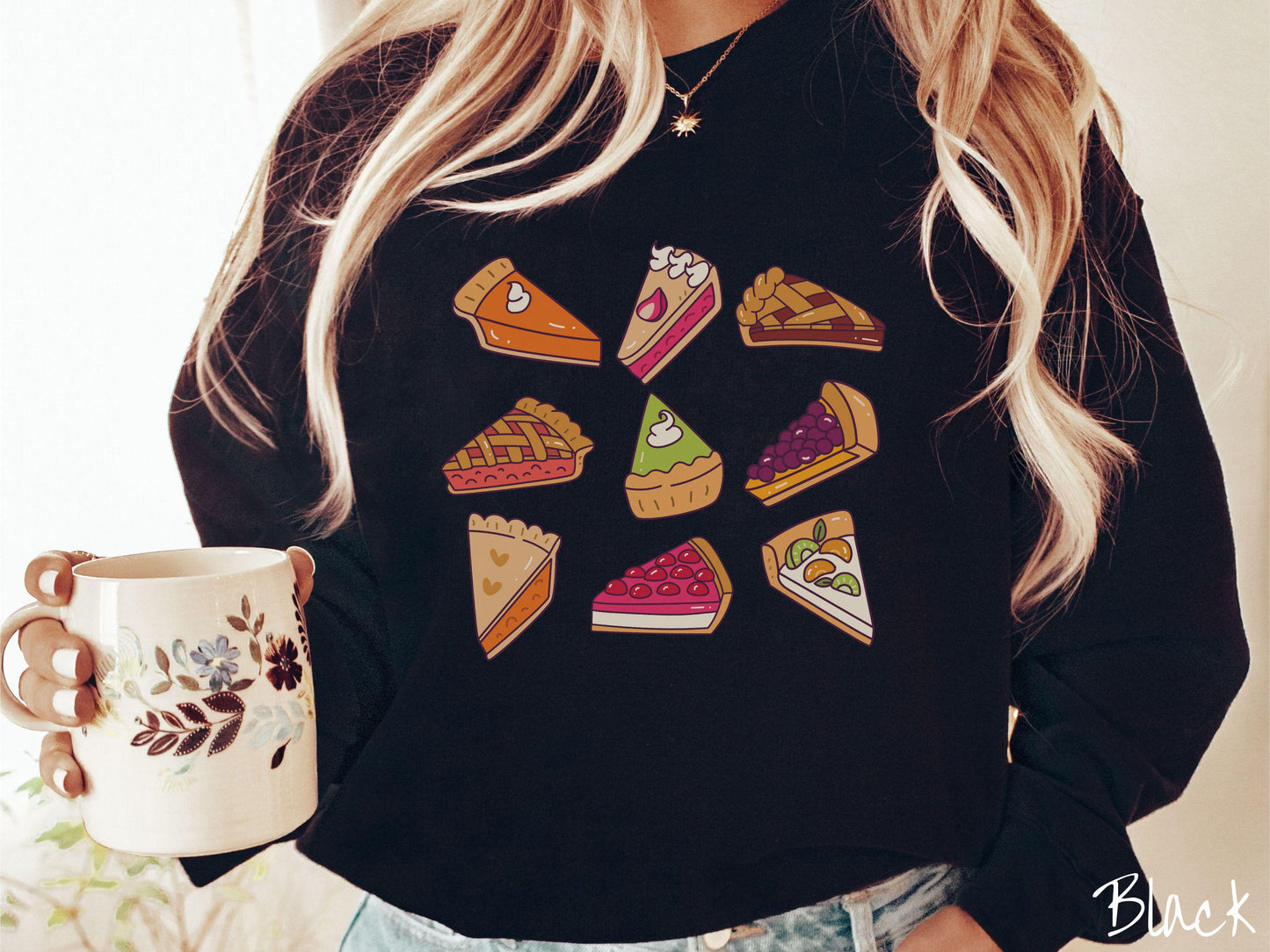Pie Grid Thanksgiving Sweatshirt, Slice of Pie Shirt Cozy Fall Sweatshirt, Groovy Autumn Shirt, November Tee, Pumpkin Pie Tee, Dessert Shirt