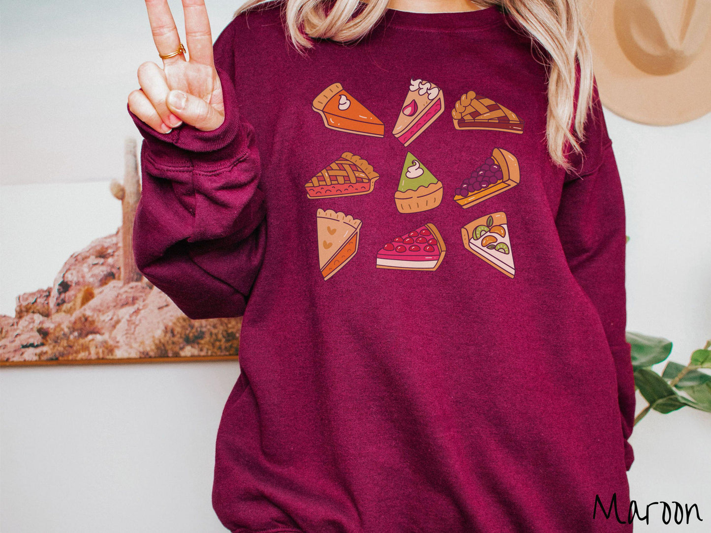 Pie Grid Thanksgiving Sweatshirt, Slice of Pie Shirt Cozy Fall Sweatshirt, Groovy Autumn Shirt, November Tee, Pumpkin Pie Tee, Dessert Shirt