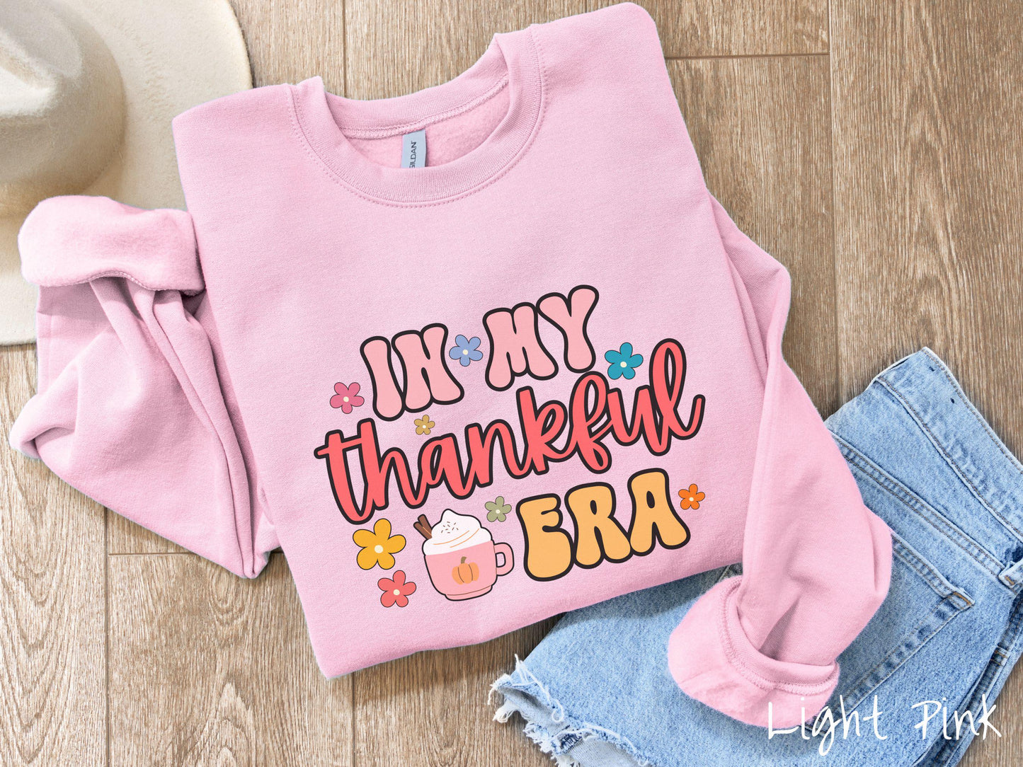 In My Thankful Era Sweatshirt, Thanksgiving Gifts, Cozy Autumn Sweatshirt, Retro Fall Shirt, Floral Sweater, Turkey Day Tee, My Era