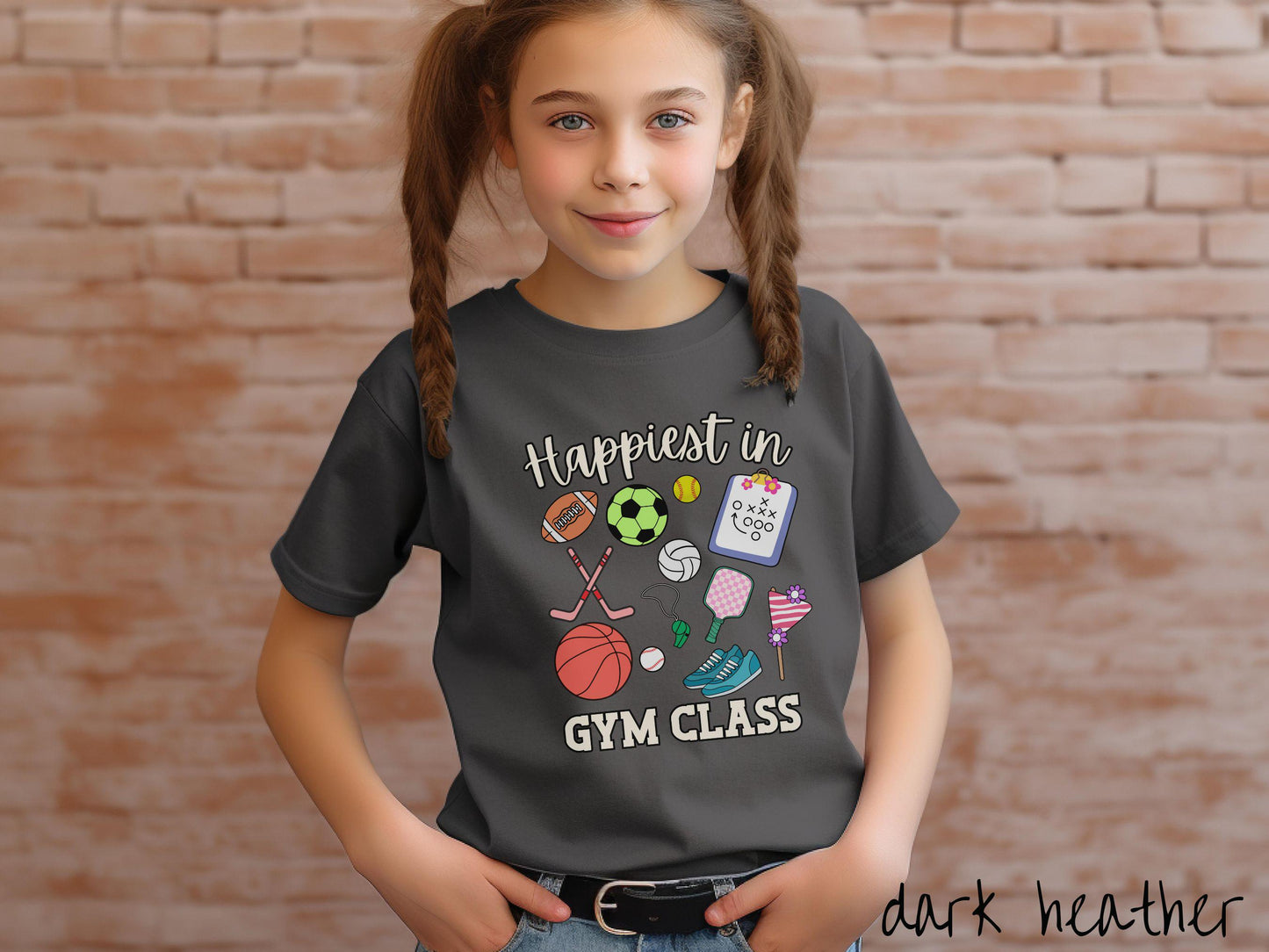 The Youth Happiest in Gym Class Gildan 5000B Shirt, Gift for Back to School, Kids School Tee