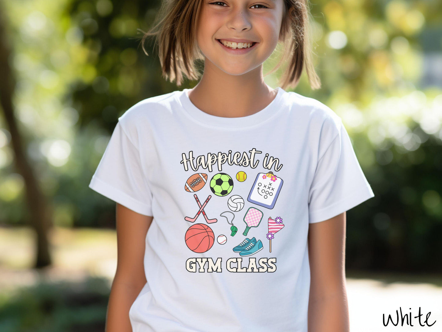 The Youth Happiest in Gym Class Gildan 5000B Shirt, Gift for Back to School, Kids School Tee