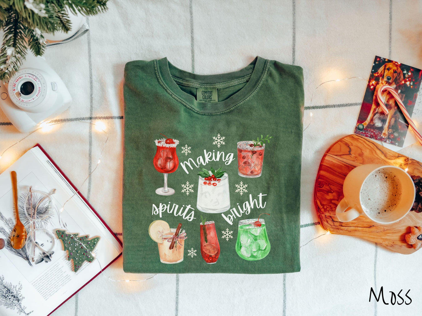 The Making Spirits Bright Comfort Colors Shirt, Gift This Christmas Spirits Tee-shirt to Your Friends and Family This Holiday Season!