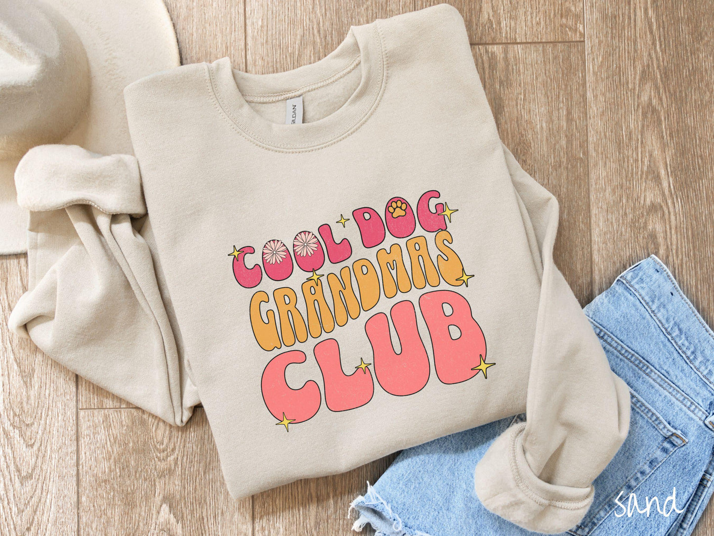 The Cool Dog Grandmas Club Gildan Sweatshirt, Gift This Cool Grandma Sweatshirt to the Dog Loving Grandma in Your Life!